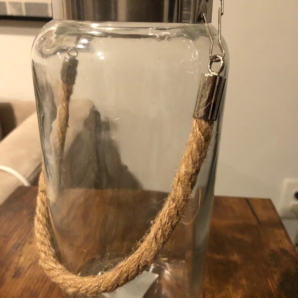 Hobby Lobby Glass Container with Hemp Rope - Picture 3 of 5